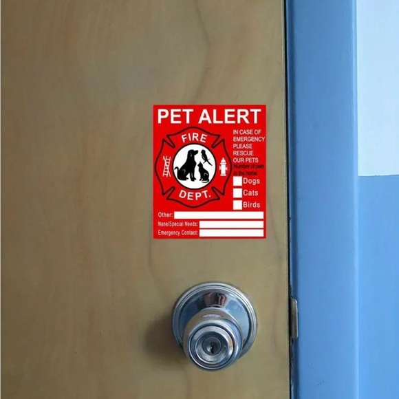 Pet Inside Sticker, 2 Stickers, Fire Rescue Stickers, NEW, Keep Pets Safe - Picture 3 of 6